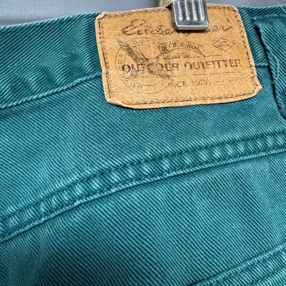 Eddie Bauer Vintage Green Denim High Rise Tapered Mom Jeans Womens 12 - Picture 5 of 7